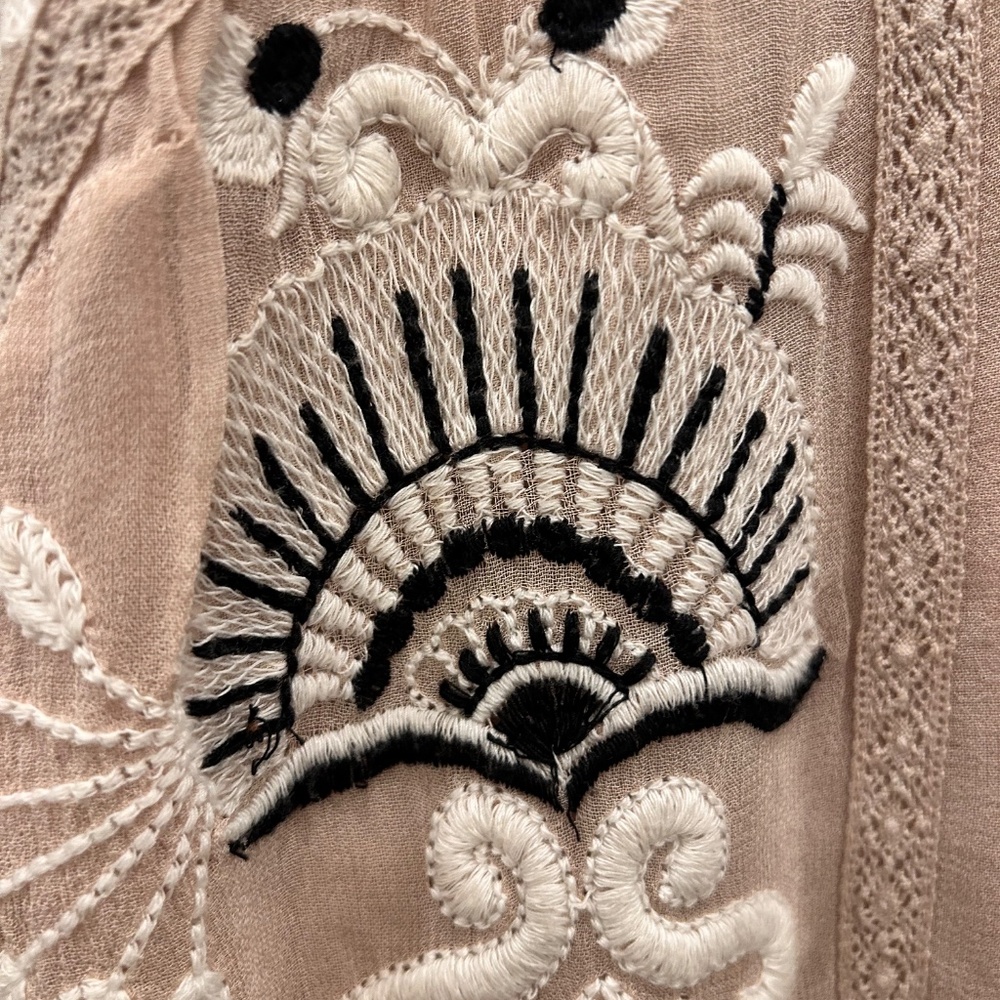 Anthropologie Maeve Embroidered Sleeveless Midi Slip Dress XS - *FREE* Shipping - Picture 7 of 12